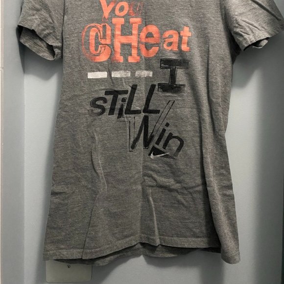 Nike Slim Fit Tee 'You Cheat I Still Win' - Picture 2 of 4